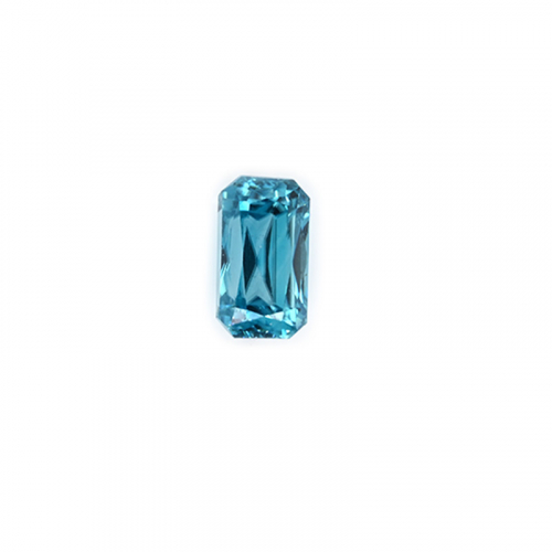 Blue Zircon Emerald Cut Shape 11.5x6.5mm Single Piece Approximately 7.13 Carat