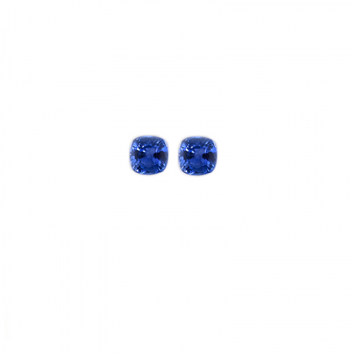 Ceylon Blue Sapphire Cushion 4mm Matching Pair Approximately 0.75 Carat